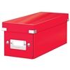 Úložná krabice Click &amp; Store Leitz WOW na CD a další drobnosti, vyrobená ze silného kartonu s laminovaným povrchem a kovovými rohy pro spolehlivou ochranu