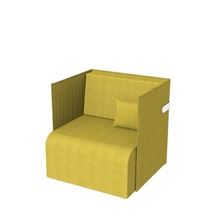 Sofa Meeting Oasis s nízkým paravanem - jednomístná, žlutá