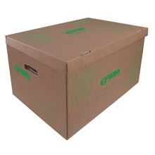 Stěhovací krabice EMBA - hnědá, 61 x 38 x  43 cm, nosnost 100 kg, 1 ks
