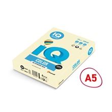 Barevný papír IQ Color A5 - BE66, vanilkově žlutý, 120g/m2, 250 listů