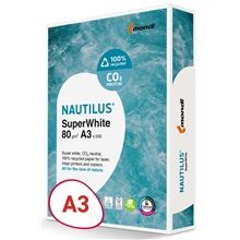Recyklovaný papír Nautilus Superwhite - A3, zářivě bílý, 80 g/m2, CIE 150, 500 listů