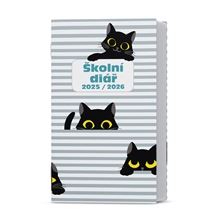 Školní diář Kamil 2025/2026 - týdenní, kočky