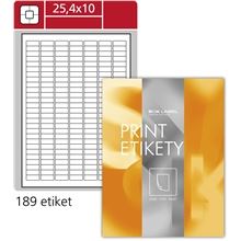 Univerzální etikety S&K Label - bílé, 25,4 x 10 mm, 18 900 ks
