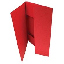 Prešpánové desky se třemi chlopněmi HIT Office - A4, červené, 20 ks