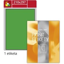 Fluorescentní etikety S&K Label - zelené, 210 x 297 mm, 100 ks
