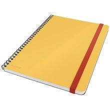 Zápisník kroužkový Leitz Cosy - B5, linkovaný, hebké tvrdé desky, teplá žlutá