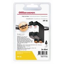 Cartridge Office Depot HP 51645A/2x45 - černá , dvojbalení
