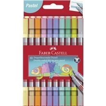 Oboustranné fixy Faber-Castell - sada 10 pastelových barev