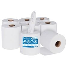 Papírové ručníky v roli Prima Soft - 2vrstvé, bílý recykl, 6 rolí