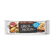 Tyčinka Emco -  ořech&protein, čokoláda a mandle, 40 g