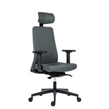 Kancelářská židle Vion - s podhlavníkem, synchronní, šedá
