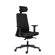 Kancelářská židle Vion - s podhlavníkem, synchronní, černá