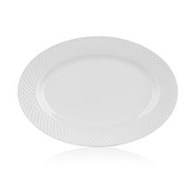 Oválný talíř Banquet Diamond Line - bílý, 34,5 x 24,2 cm, 1 ks