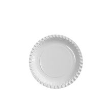 Papírové mělké talíře - průměr 18 cm, bílé,100 ks