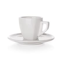 Šálek s podšálkem square ALBA - porcelánové, 60 ml