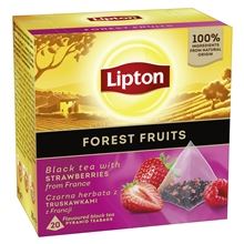 Černý čaj Lipton - pyramidy, příchuť červeného ovoce, 20x 1,7 g