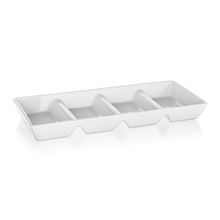 Miska dělená Bianca - porcelánová, bílá, 33,7 x 13,7 x 3,6 cm, 1 ks