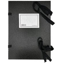 Spisové desky s tkanicí a štítkem HIT Office - A4, černé, 1 ks