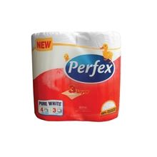 Toaletní papír Perfex - 3vrstvý, bílý,  4 role