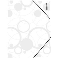 Desky s chlopněmi a gumičkou Black&White - A4, plastové, bílé, 1 ks