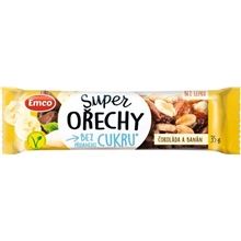 Tyčinka Emco Super ořechy - čokoláda a banán, 35 g