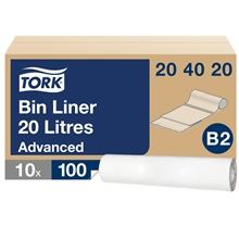 Pytle do odpadkového koše Tork - B2, 20 l, 100 ks, 10 rolí