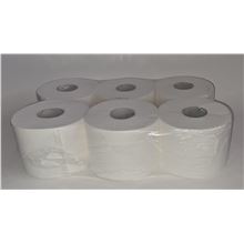 Toaletní papír jumbo - 2vrstvý, bílý, 135 mm, 6 rolí