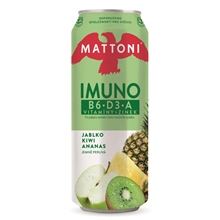 Minerální voda Mattoni Imuno - jablko, ananas a kiwi, plech, 24 x 0,5 l