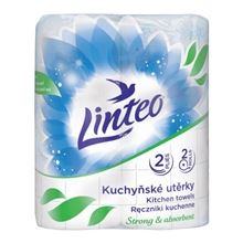 Kuchyňské utěrky Linteo - 2 vrstvé, bílé, 2 role