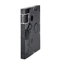 Box na spisy s gumičkou Black&White - A4, černý, 3 cm