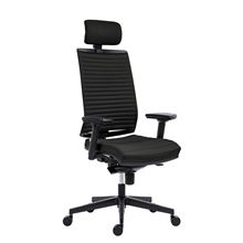 Kancelářská židle Omnia Ribbed - s podhlavníkem, černá