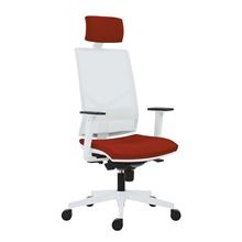 Kancelářská židle Omnia White, SY - synchro, červená