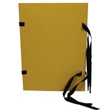 Prešpánové spisové desky s tkanicí Hit Office - A4, žluté, 1 ks