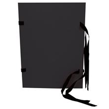Prešpánové spisové desky s tkanicí Hit Office - A4, černé, 1 ks