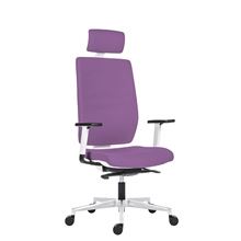 Kancelářská židle Eclipse - s podhlavníkem, synchro, fialová