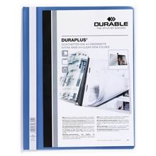 Plastový rychlovazač Durable - A4, s kapsou, modré, 1 ks