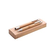 Dárková sada bambusového kuličkového pera + mechanické tužky - Natur