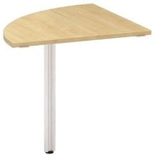 Přídavný stůl Alfa 100 - čtvrtkruh 80 cm, divoká hruška/šedý