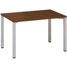 Psací stůl Alfa 200 - 120 x 80 cm, ořech/stříbrný