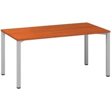 Psací stůl Alfa 200 - 160 x 80 cm, třešeň/stříbrný