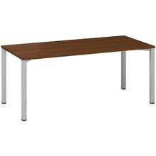 Psací stůl Alfa 200 - 180 x 80 cm, ořech/stříbrný