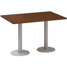 Jednací stůl Alfa 400 - 120 cm, ořech/stříbrný