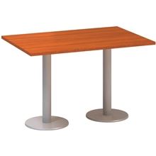 Jednací stůl Alfa 400 - 120 cm, třešeň/stříbrný
