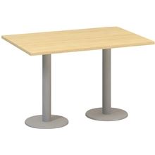 Jednací stůl Alfa 400 - 120 cm, dub Vicenza /stříbrný