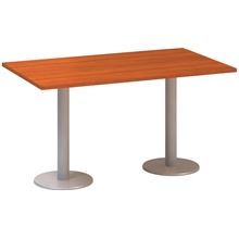 Jednací stůl Alfa 400 - 140 cm, třešeň/stříbrný