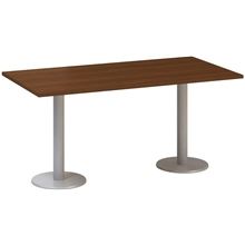 Jednací stůl Alfa 400 - 160 cm, ořech/stříbrný