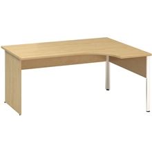 Psací stůl Alfa 100 - ergo, pravý, 160 cm, divoká hruška