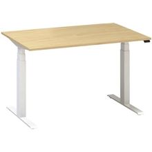 Výškově stavitelný stůl ALFA UP - 120 cm, divoká hruška/bílý