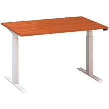 Výškově stavitelný stůl ALFA UP - 120 cm, třešeň/bílý