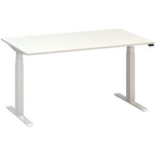 Výškově stavitelný stůl ALFA UP - 140 cm, bílý/bílý